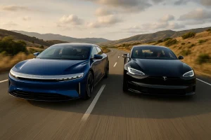 Elektromobiļu sacensība: Lucid Air Sapphire vs. Tesla Model S Plaid+